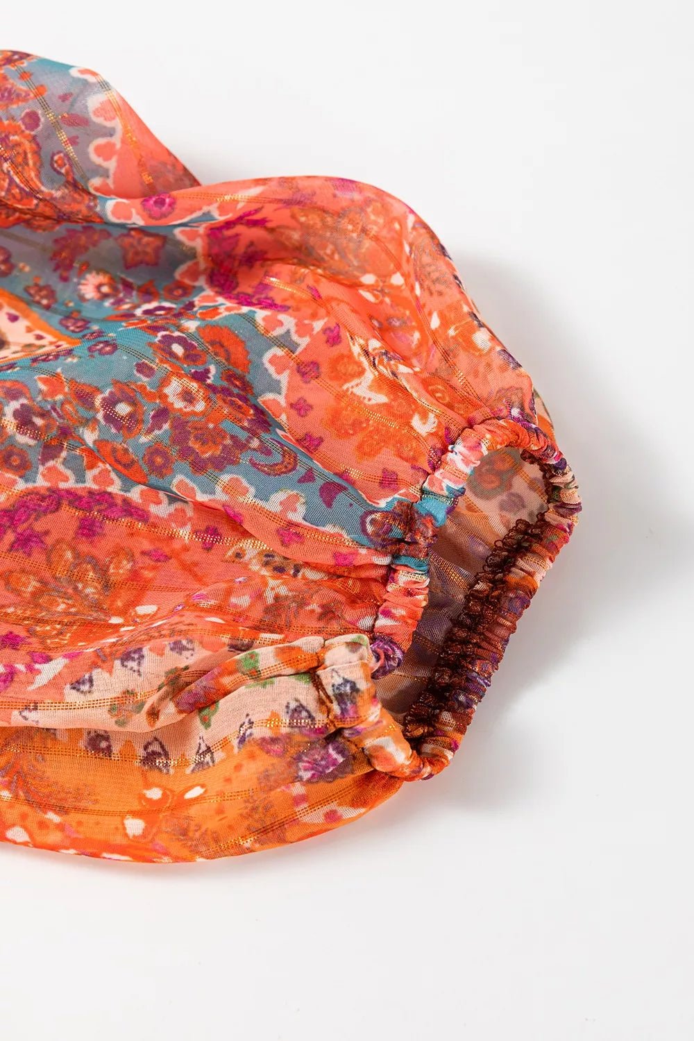 Boho Paisley Print Long Sleeve Mini Dress - Lara Moda