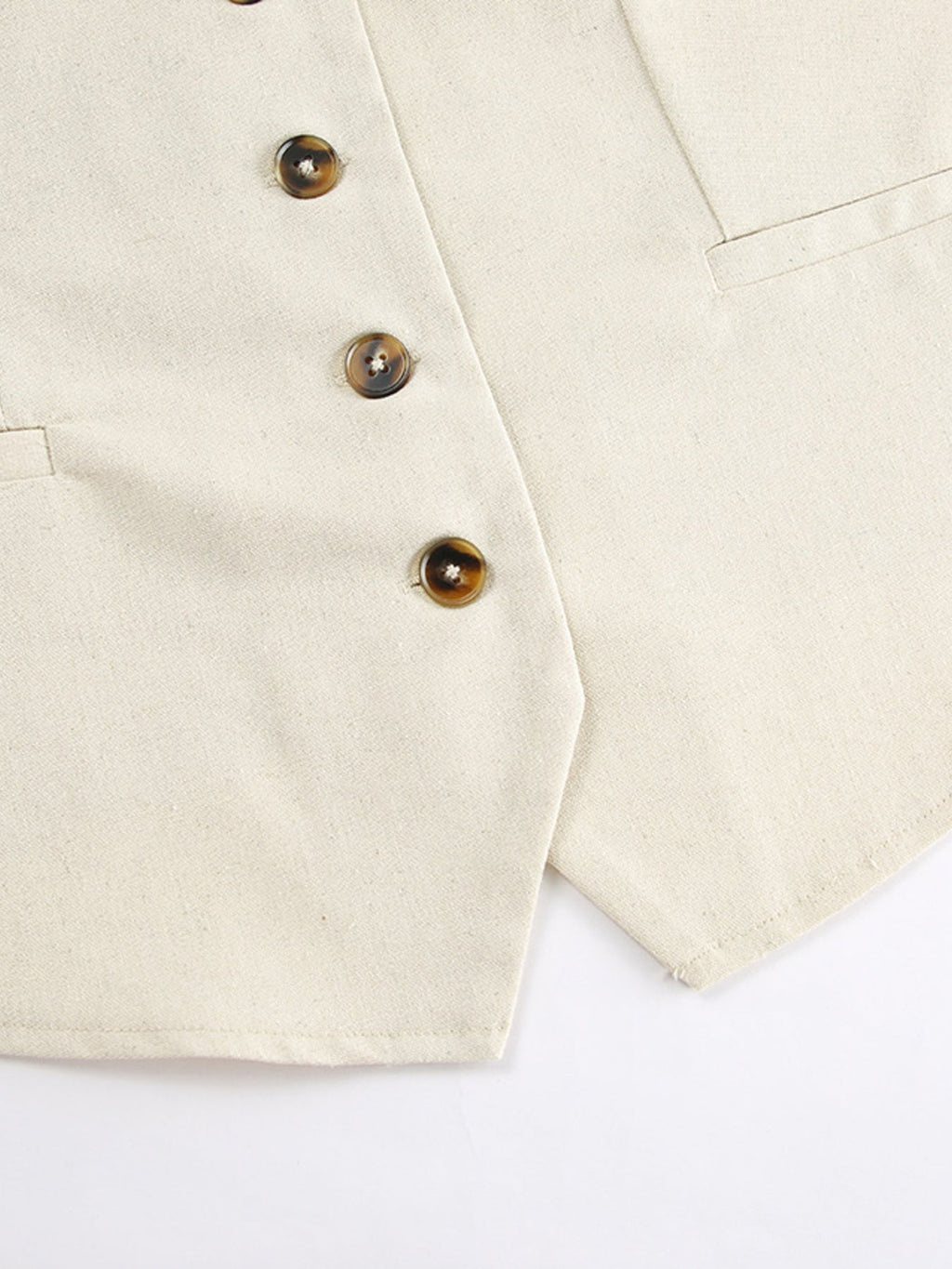Button Up Vest and Shorts Set - Lara Moda