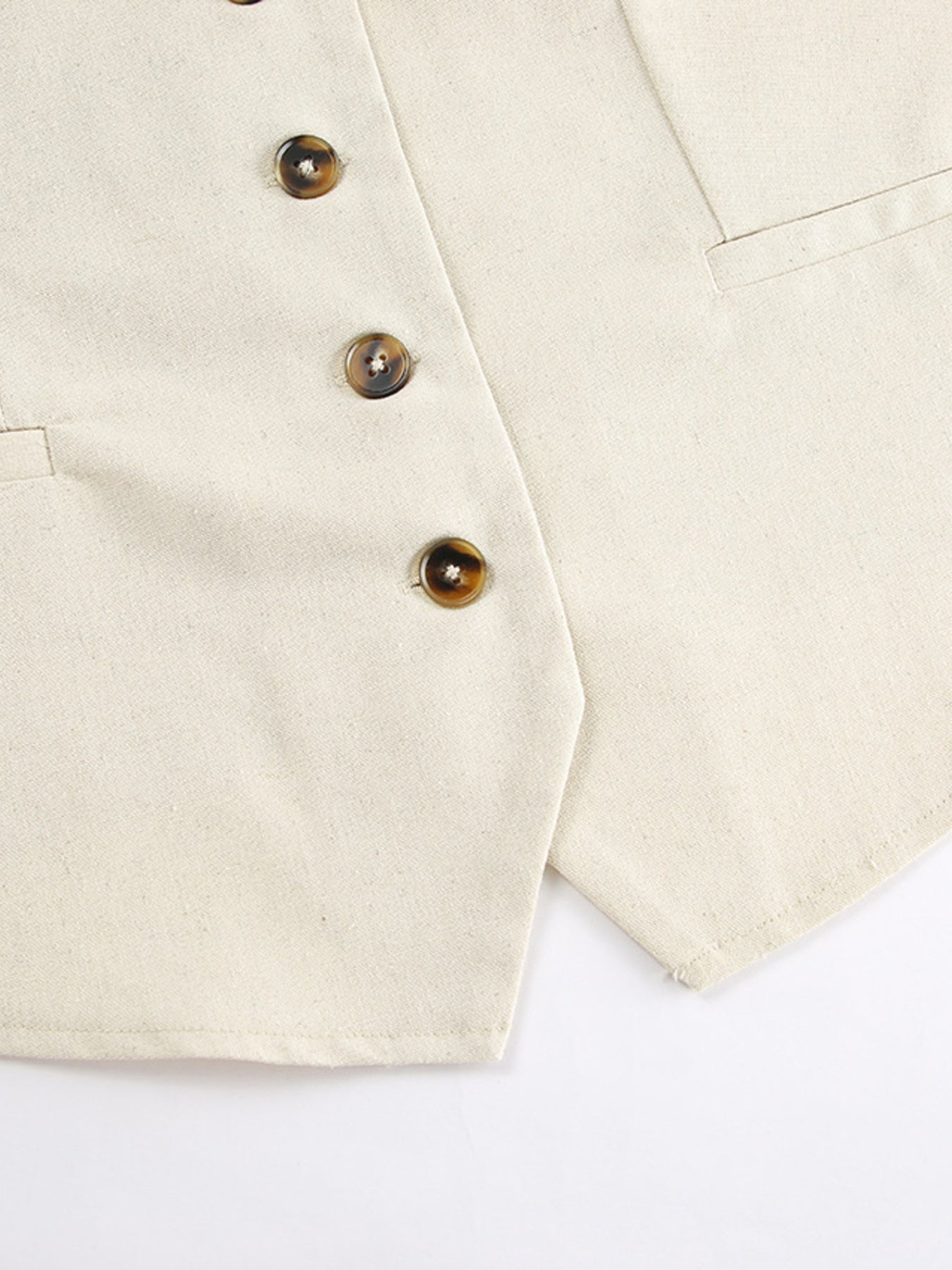 Button Up Vest and Shorts Set - Lara Moda