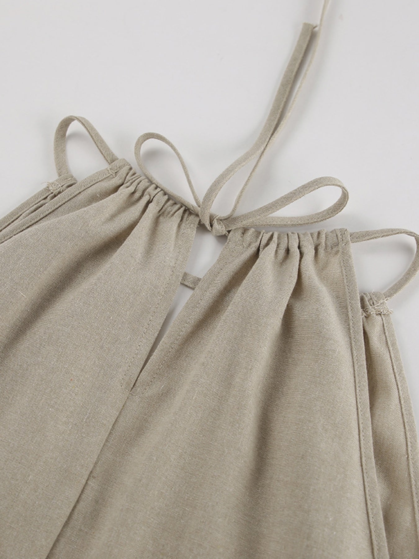 Cutout Tank and Wide Leg Pants Set - Lara Moda