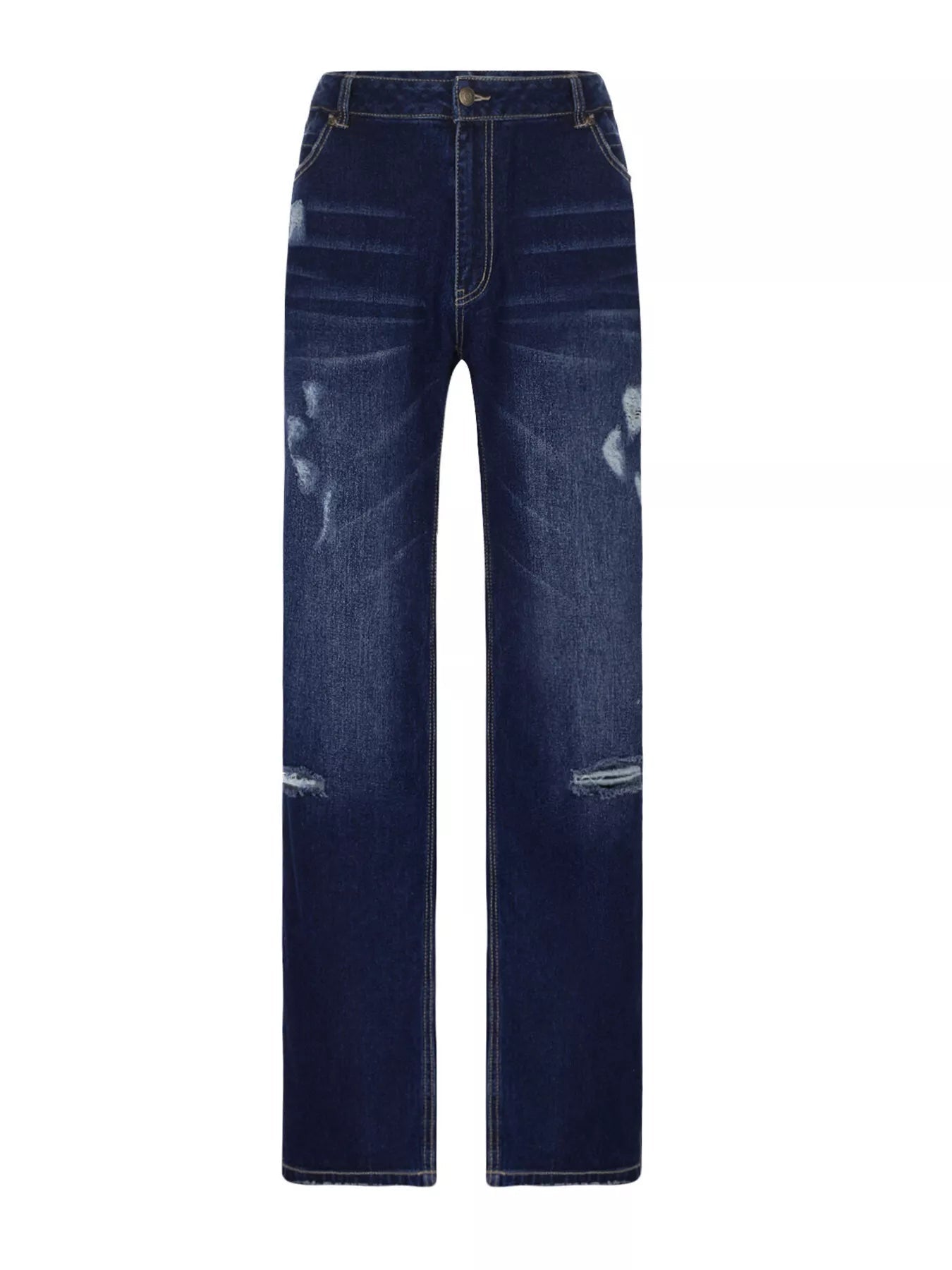 Distressed Loose Fit Jeans - Lara Moda
