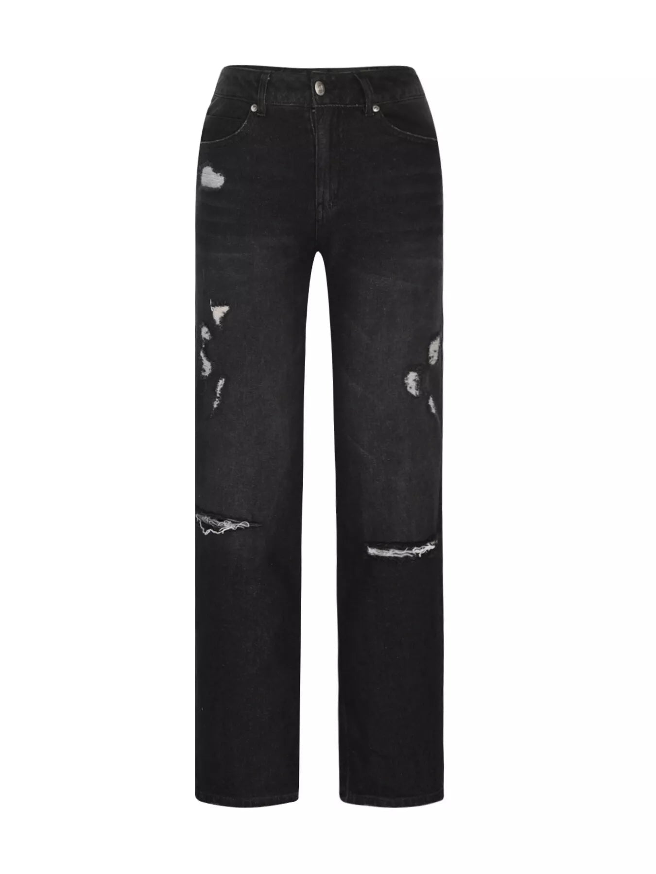 Distressed Loose Fit Jeans - Lara Moda