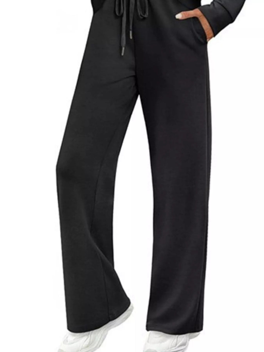 Full Size Long Sleeve Round Neck Top and Pants Set Plus Size - Lara Moda