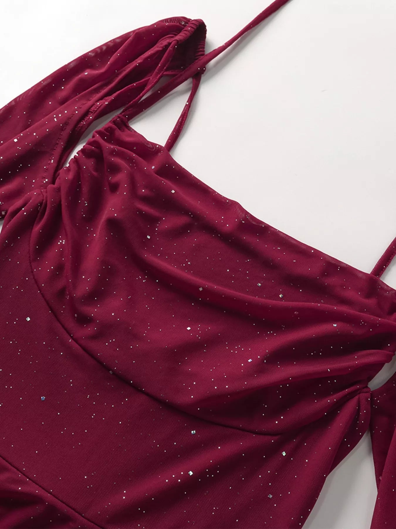 Glitter Slit Maxi Dress - Lara Moda