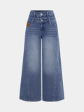 High Waist Wide Leg Jeans - Lara Moda
