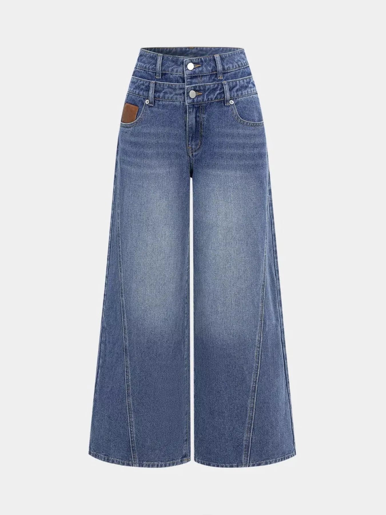 High Waist Wide Leg Jeans - Lara Moda