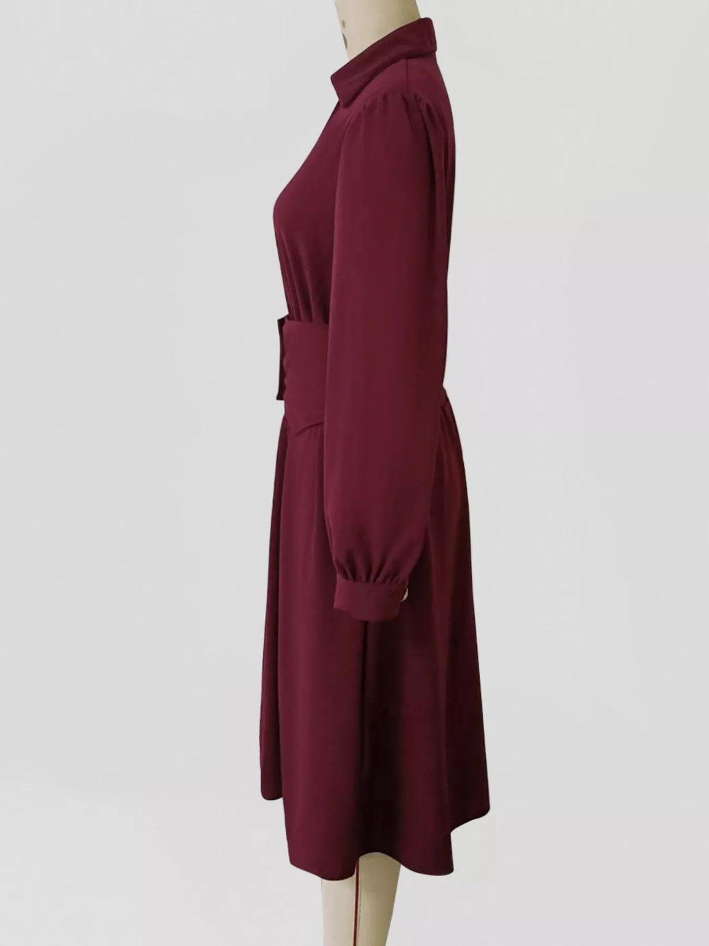 Johnny Collar Long Sleeve Dress - Lara Moda