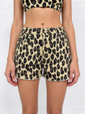 Leopard Print High-Waisted Denim Shorts - Lara Moda