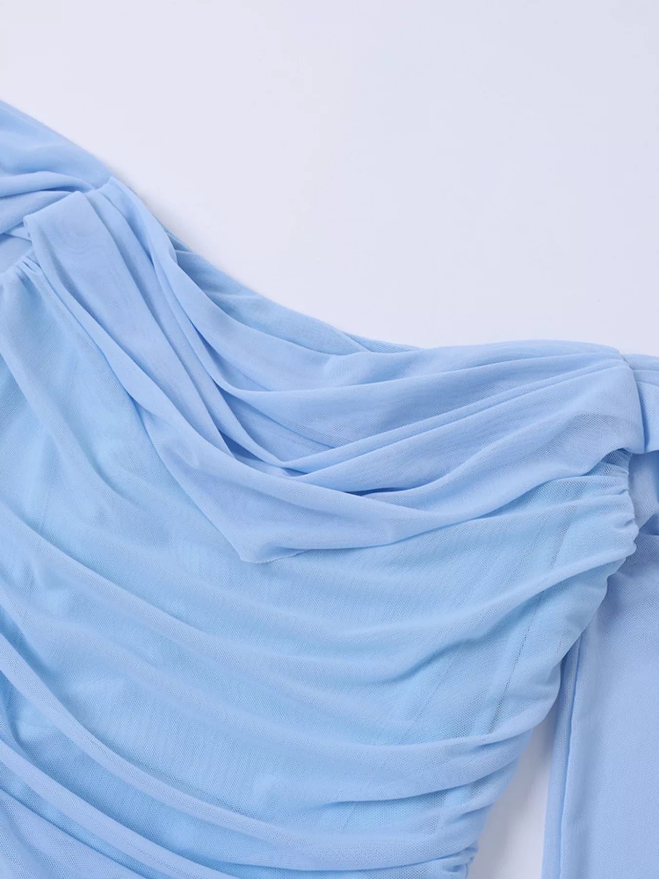Off-Shoulder Ruched Mermaid Maxi Dress - Lara Moda
