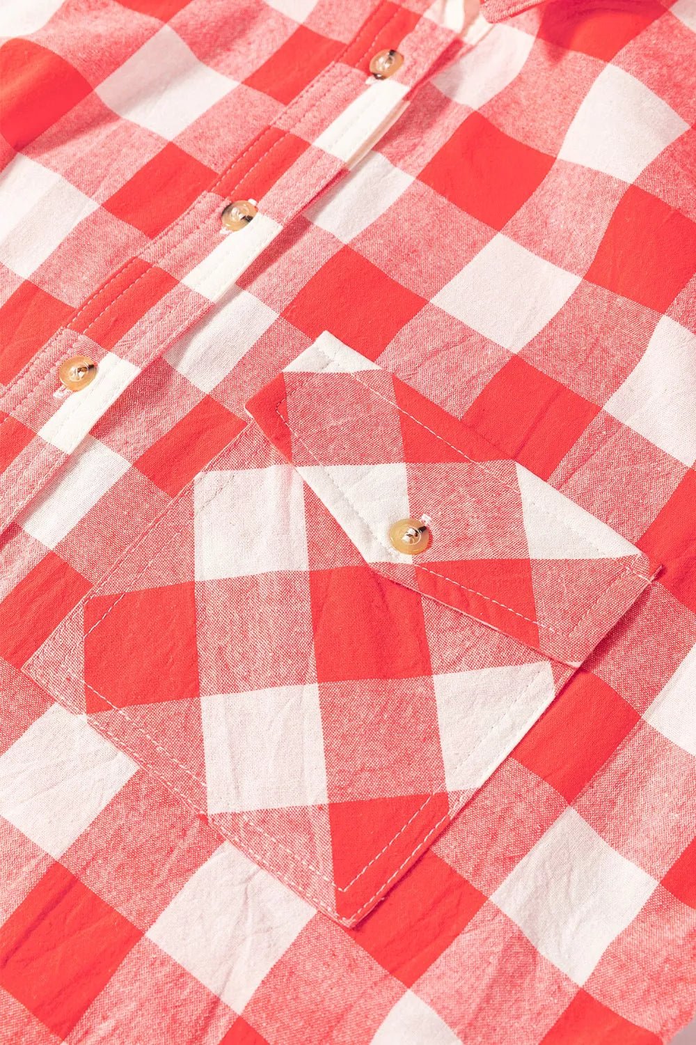Oversized Plaid Button-Down Shirt Dress - Lara Moda
