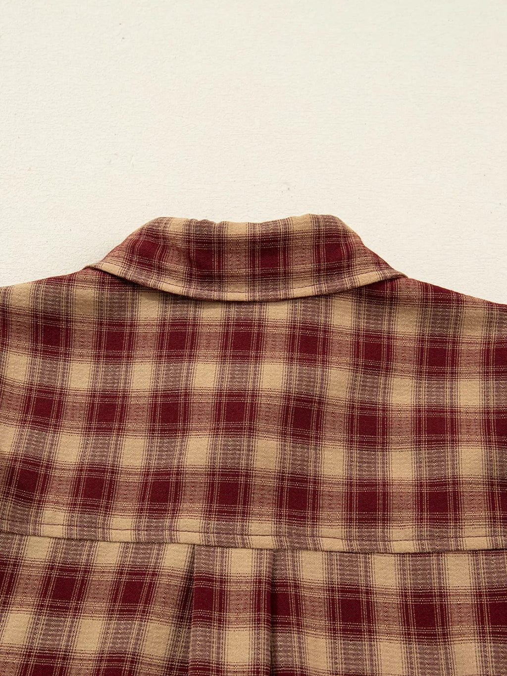 Plaid Print Ruffled Long Sleeve Patchwork Hem Mini Shirt Dress - Lara Moda
