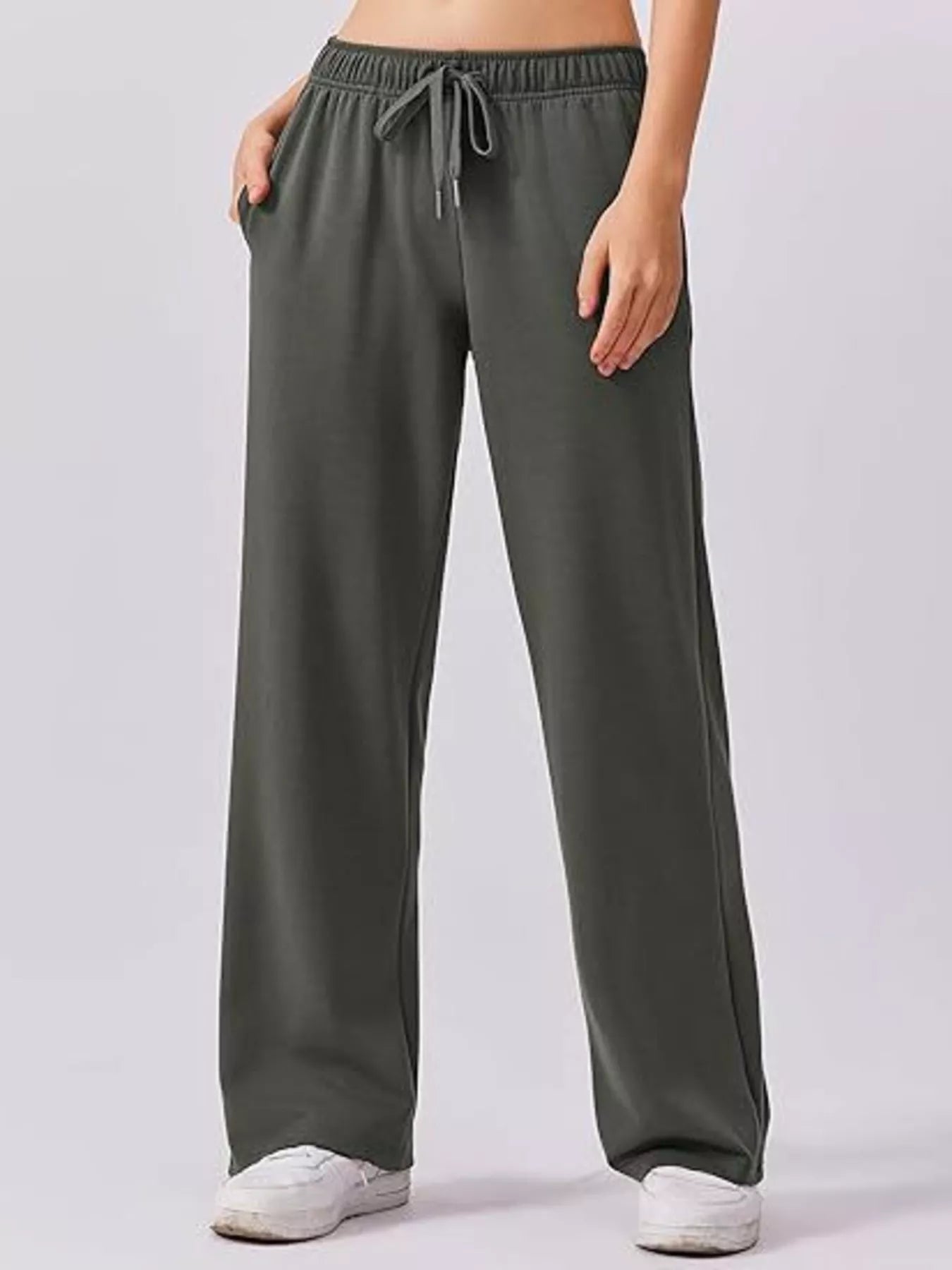 Relaxed Fit Quarter-Zip Top and Pants Set - Lara Moda