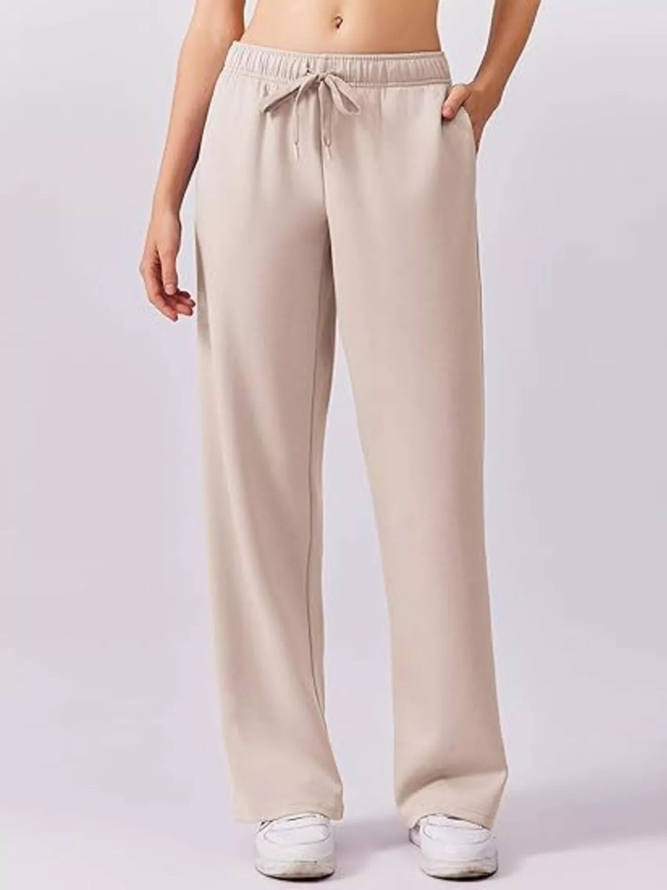 Relaxed Fit Quarter-Zip Top and Pants Set - Lara Moda