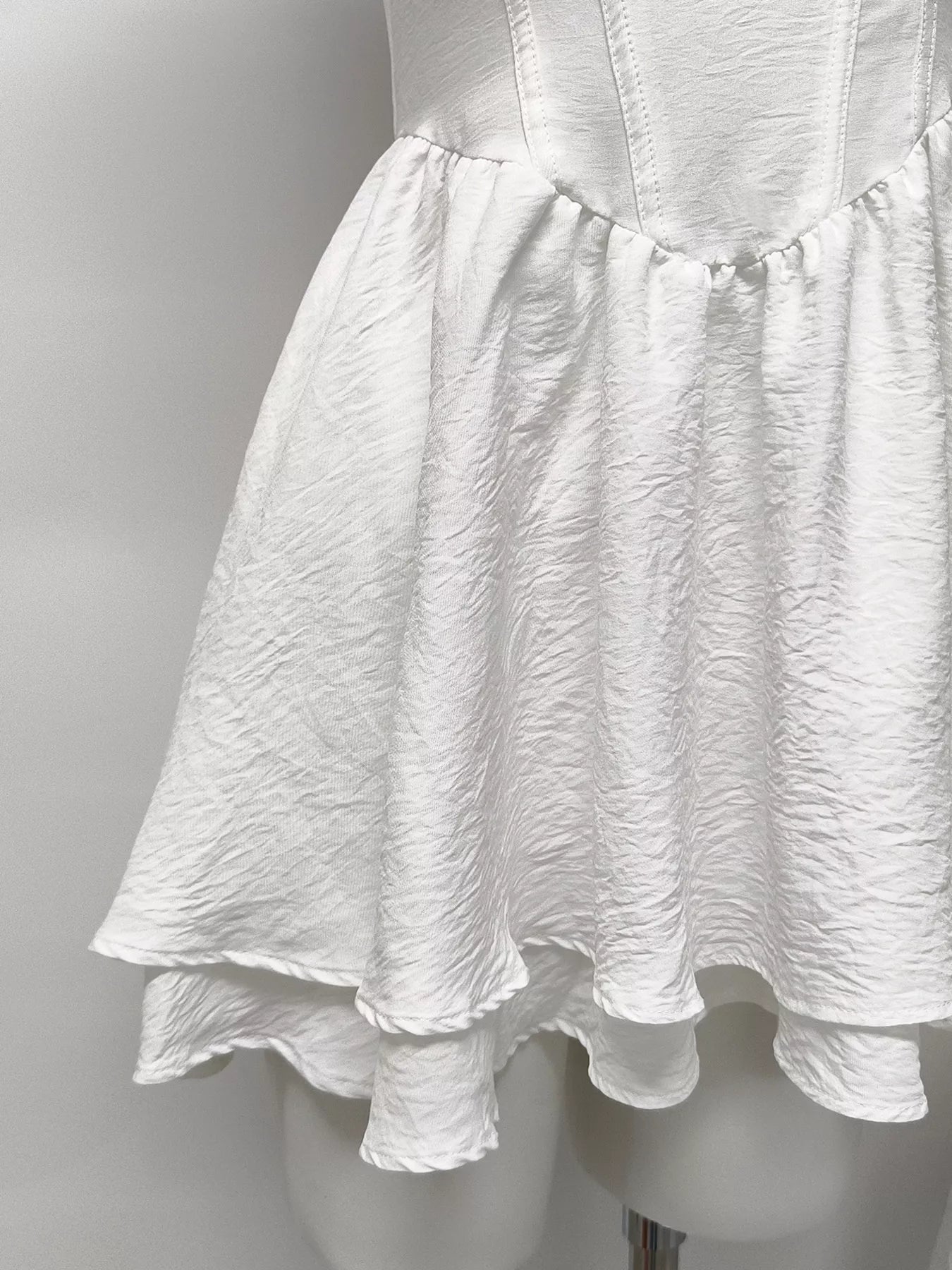 Ruffle Trimmed Layered Mini Dress - Lara Moda