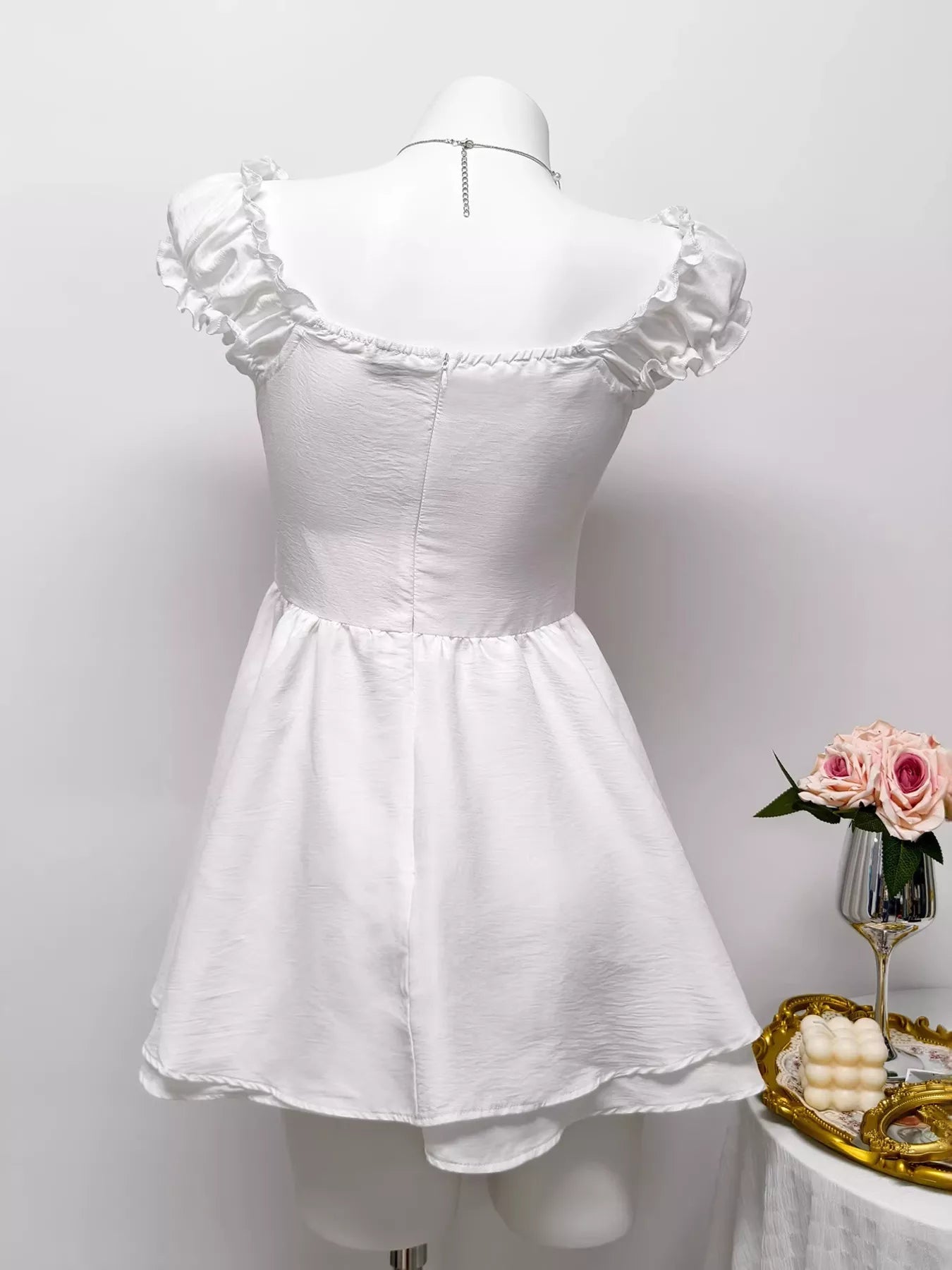 Ruffle Trimmed Layered Mini Dress - Lara Moda