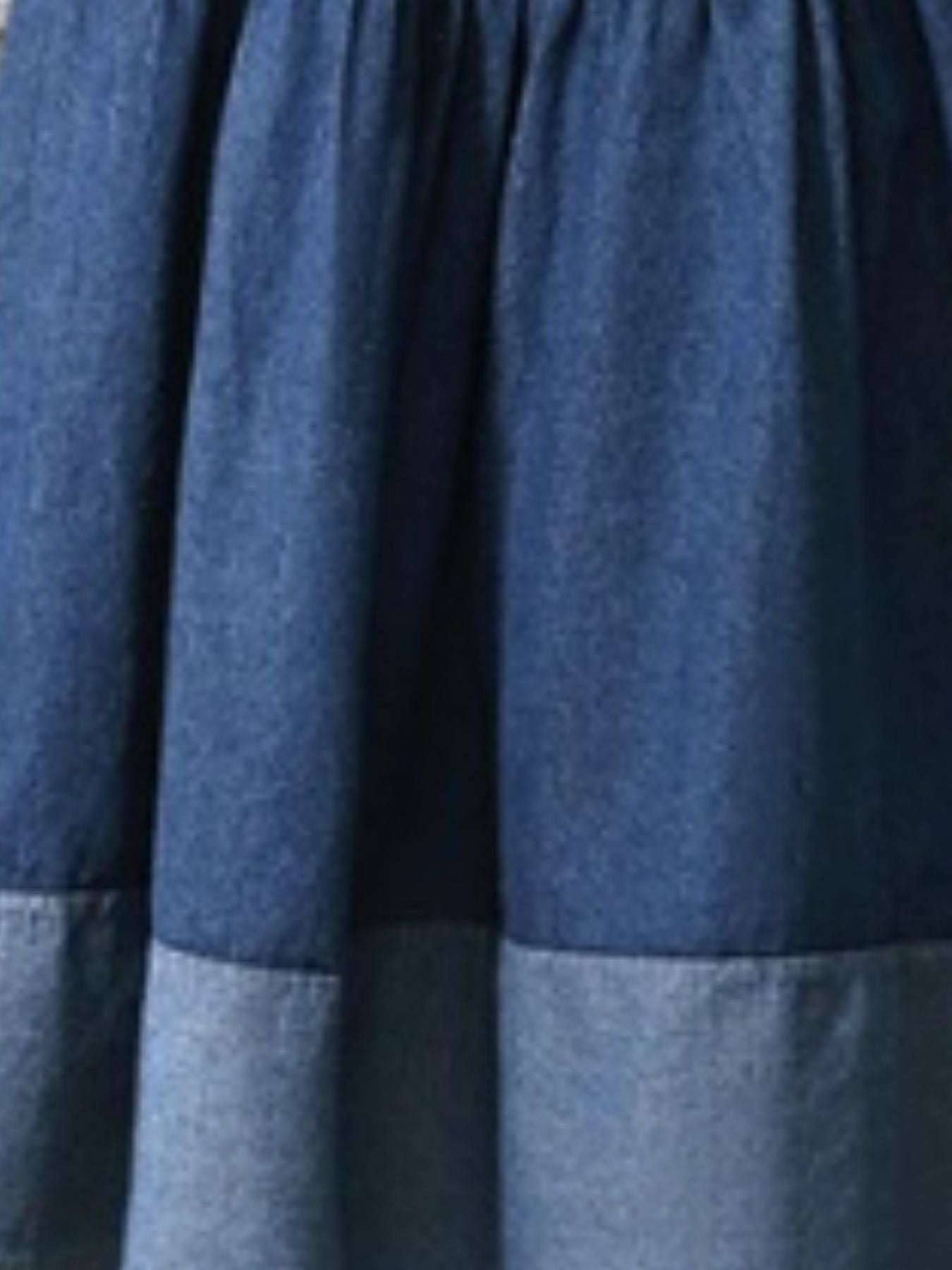 Tiered Denim Midi Skirt - Lara Moda