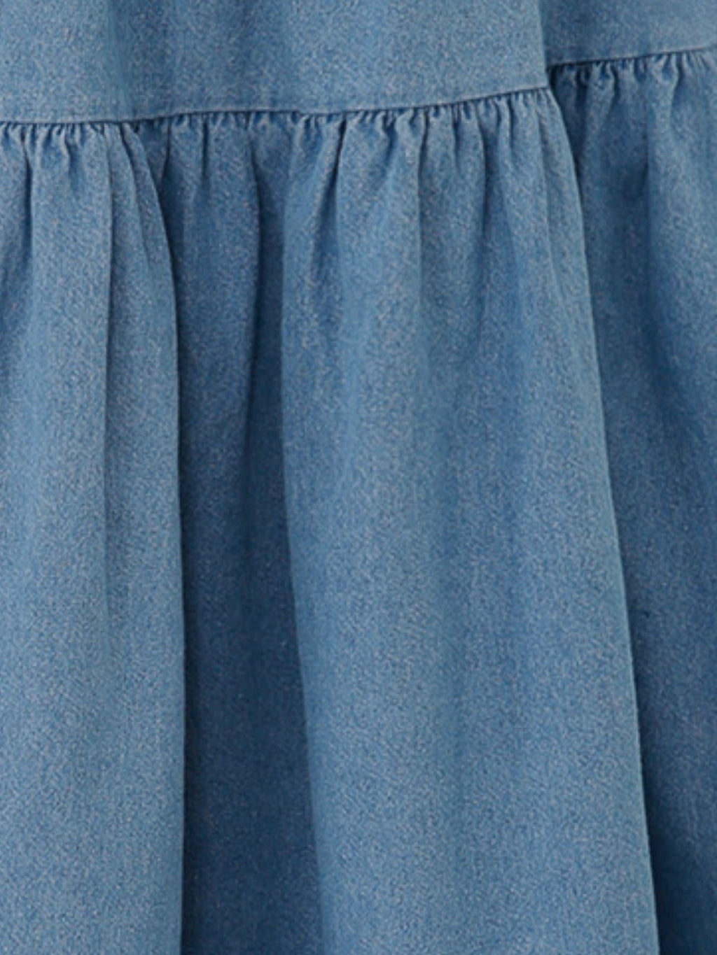 Tiered Denim Midi Skirt - Lara Moda