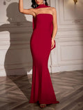 Tube Mermaid Maxi Dress with Scarf Detail - Lara Moda