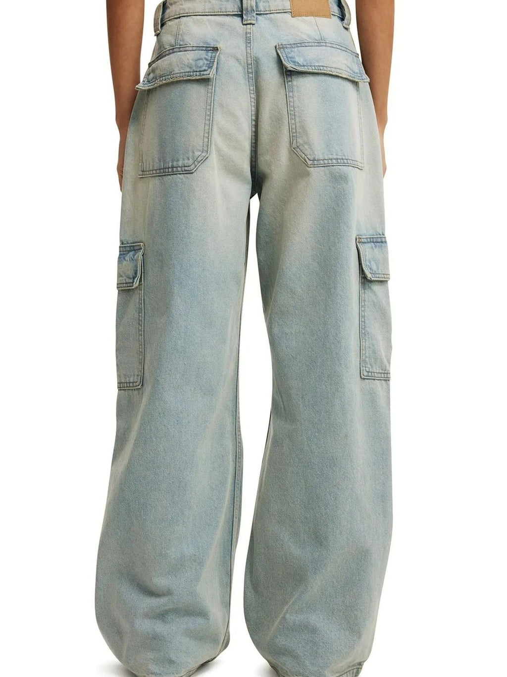 Wide Leg Cargo Jeans - Lara Moda