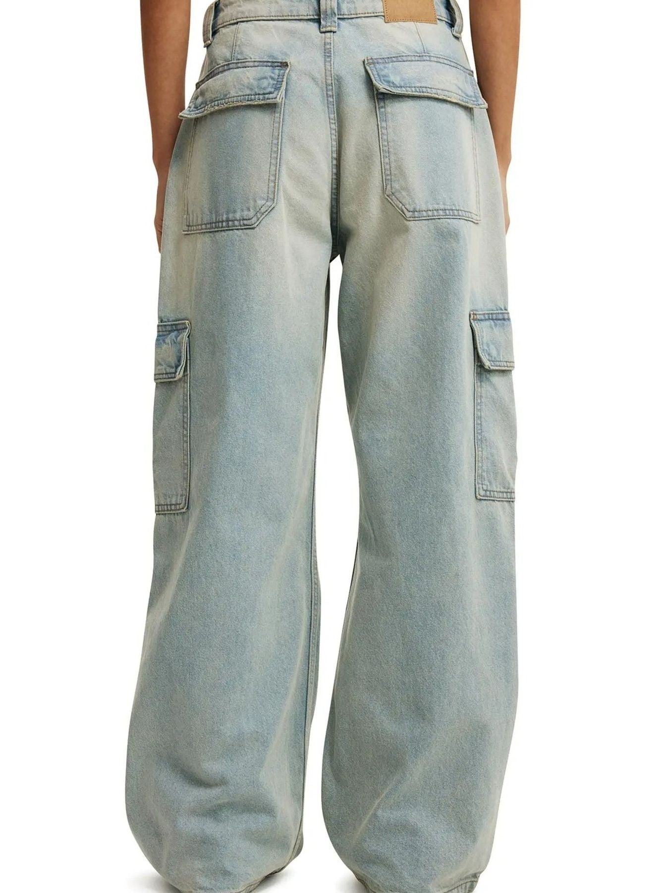 Wide Leg Cargo Jeans - Lara Moda