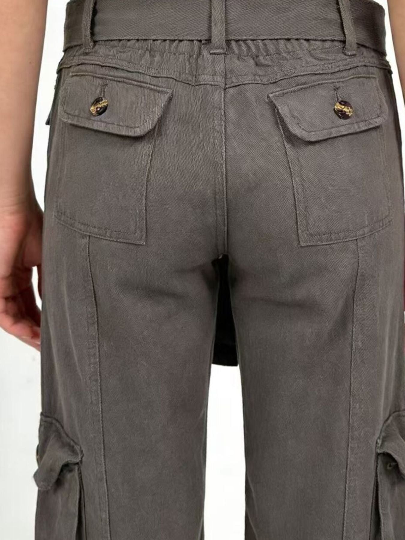 Wide Leg Cargo Jeans - Lara Moda