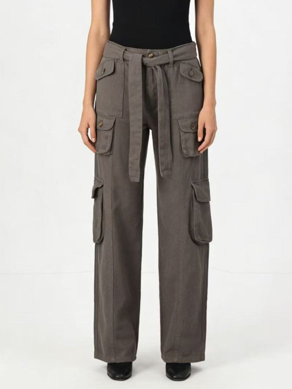 Wide Leg Cargo Jeans - Lara Moda