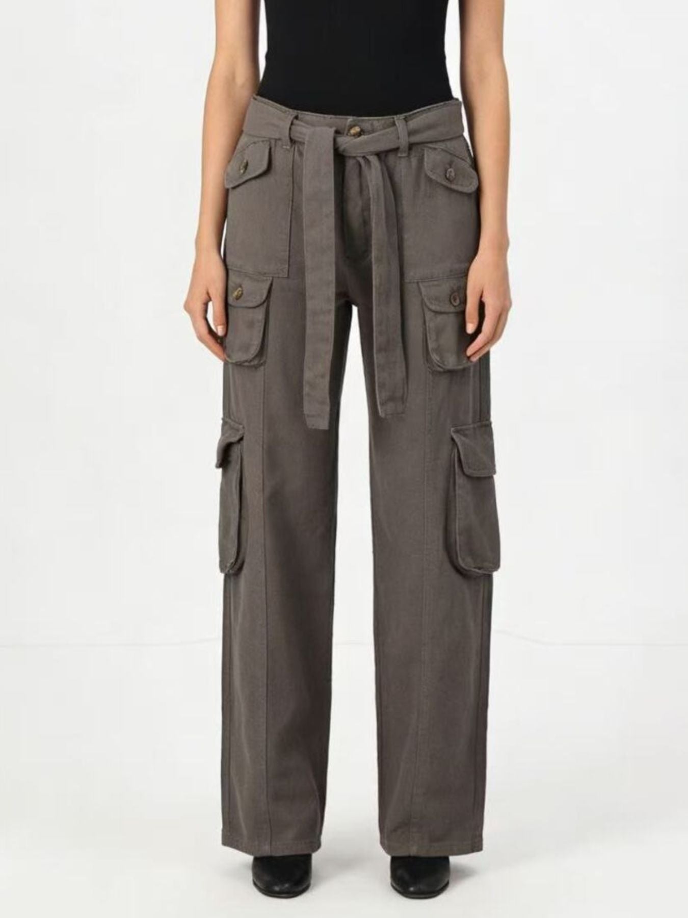 Wide Leg Cargo Jeans - Lara Moda