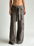 Wide Leg Cargo Jeans - Lara Moda