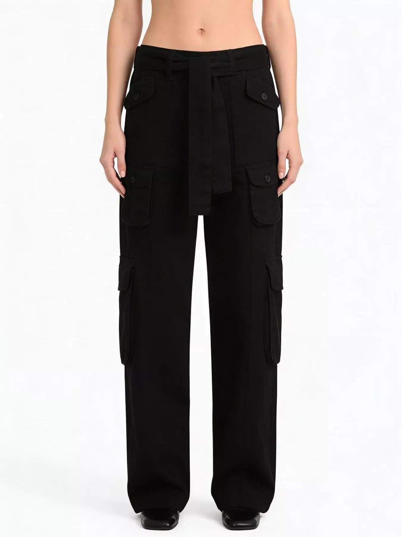 Wide Leg Cargo Jeans - Lara Moda