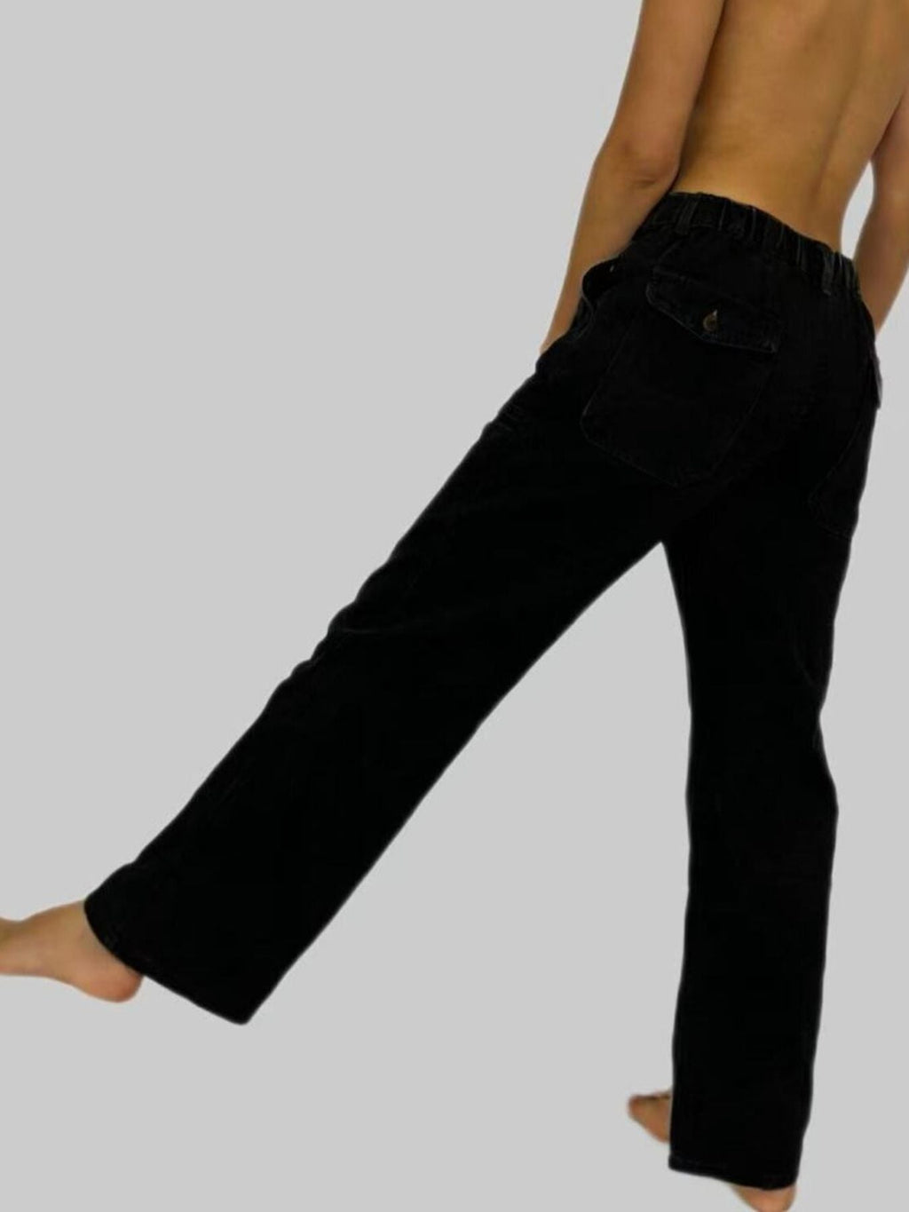 Wide Leg Contrast Stitching Jeans - Lara Moda