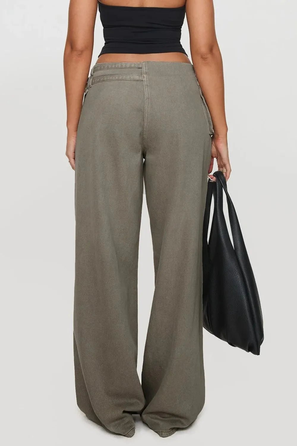 Wide Leg Jeans with Pockets - Lara Moda